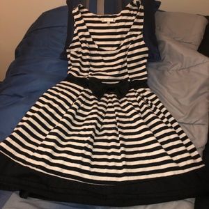 Black and white dress with bow